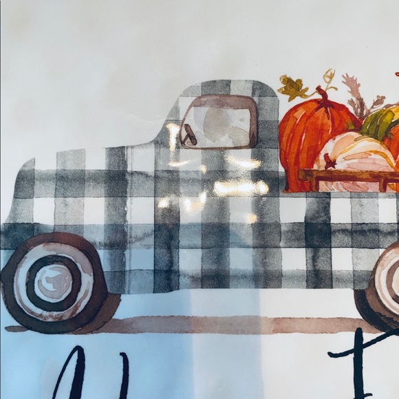 Buffalo Plaid Farm Truck with Pumpkin Serving Tray - Picture 6 of 6